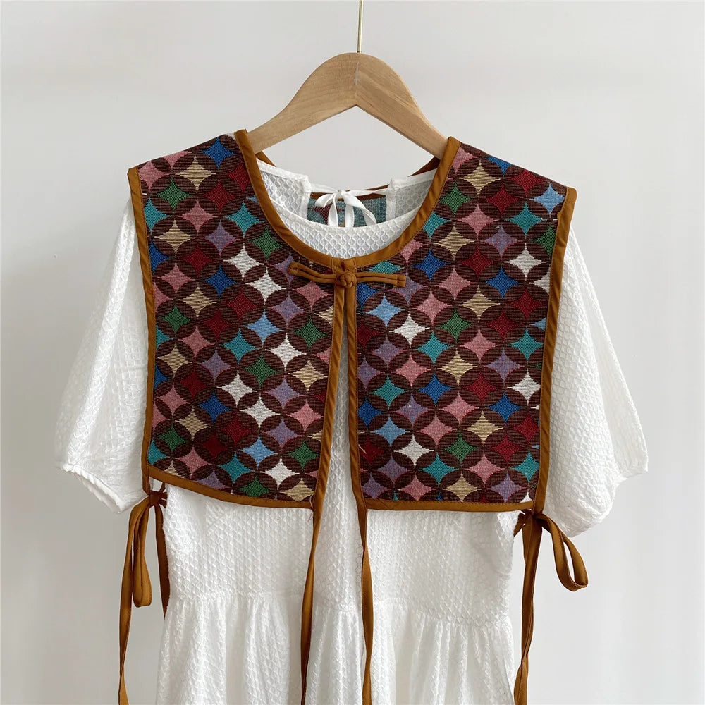 Embroidered Cropped Waistcoat - Boho Festival Layer