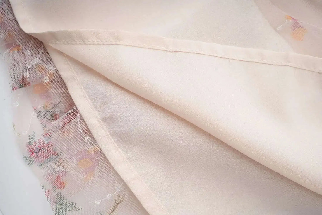 Floral Ruffled Embroidered Maxi Dress