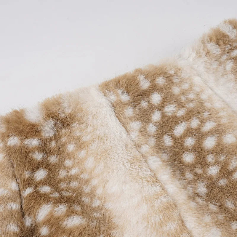 Deer Faux Fur Shorts