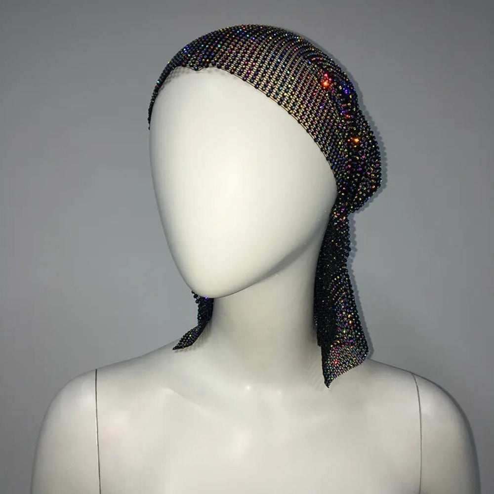 Rihanna Style Rhinestone Bandana - Festigal