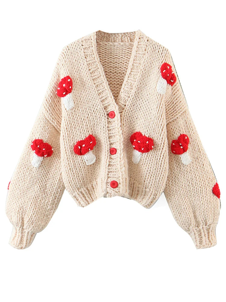 3D Mushroom Cardigan - Festigal