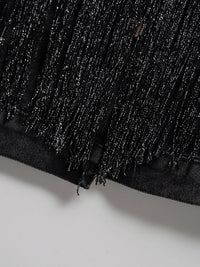 Denim Sparkly Tassel Jacket - Festigal