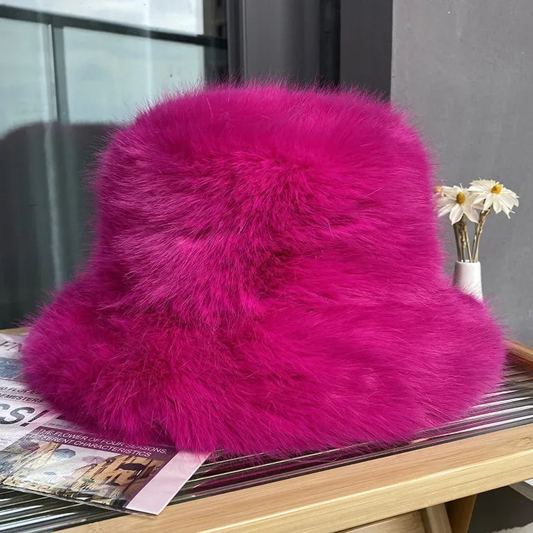 Faux Fur Bucket Hats - Festigal