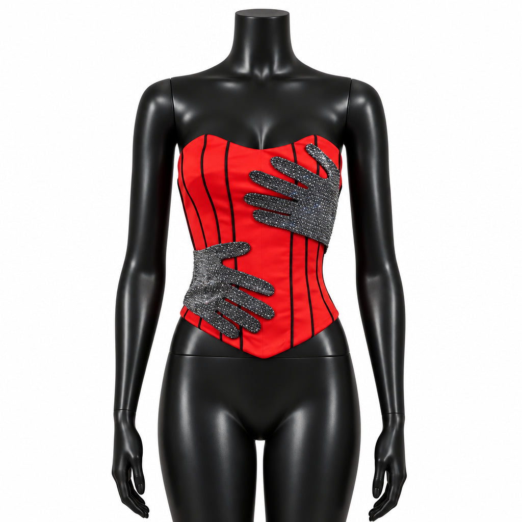 Hands Satin Corset