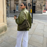 Faux Leather Cropped Jacket - Festigal