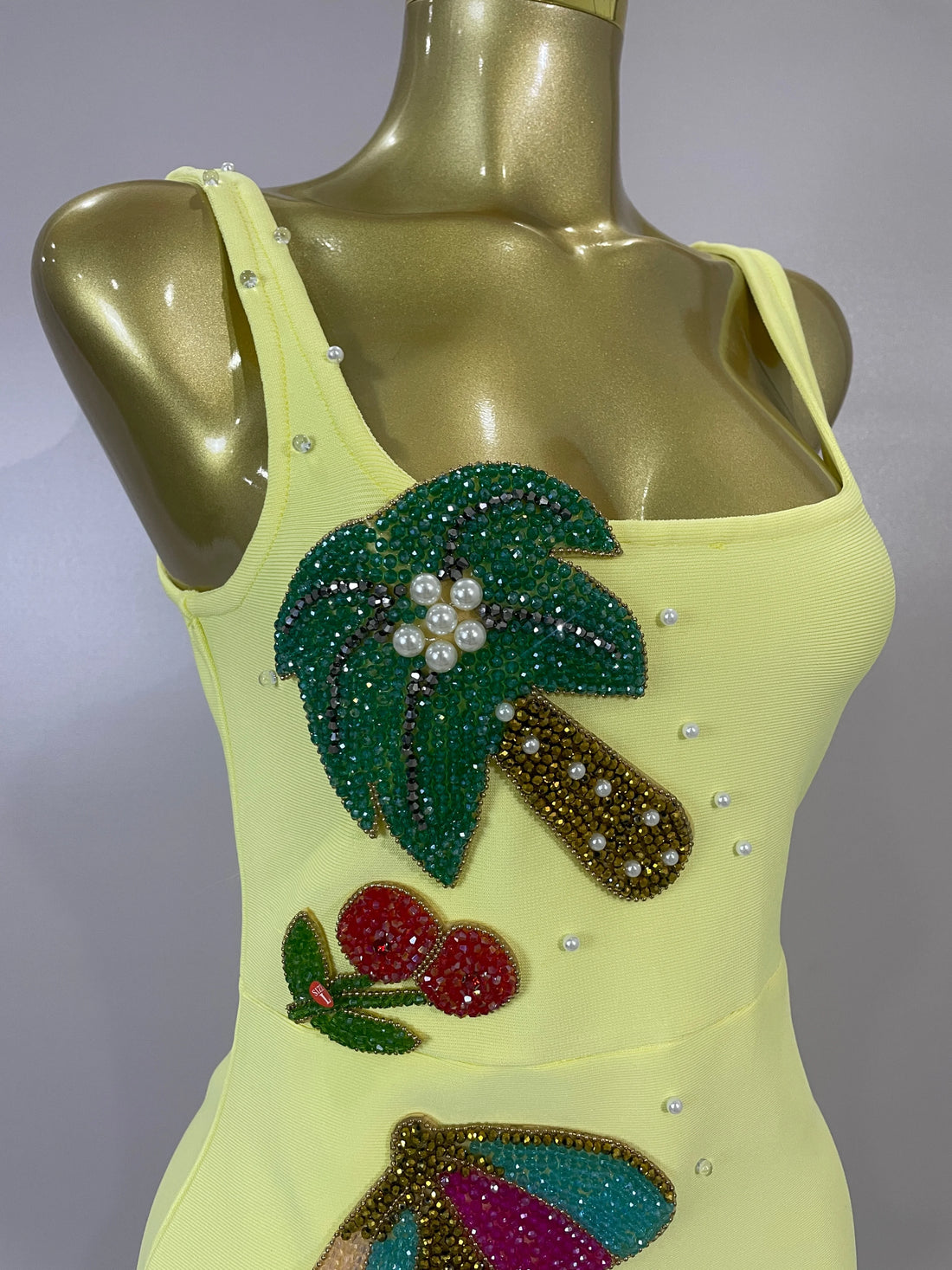 Holidays Sequin Applique Bodycon Dress