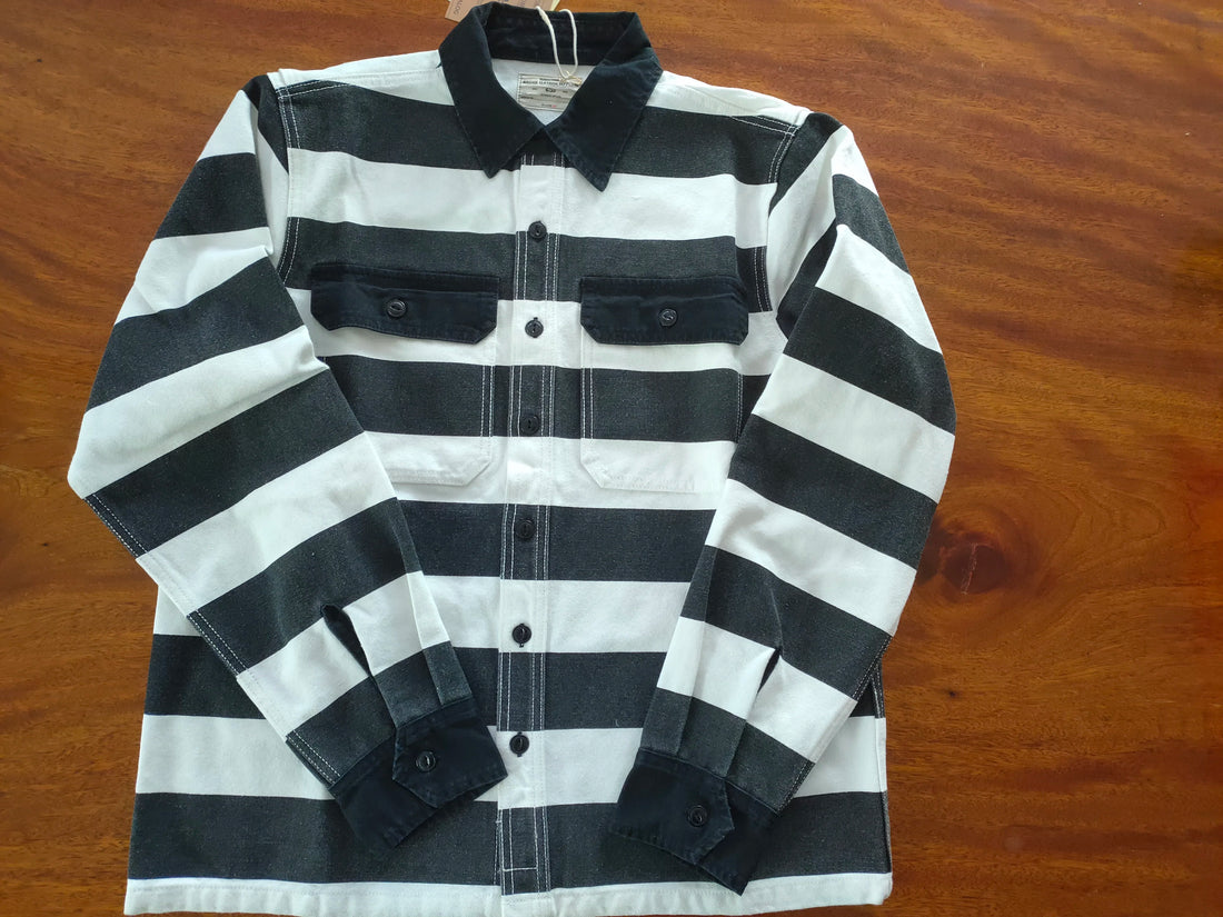 Monochrome Striped Canvas Jacket