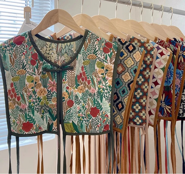 Embroidered Cropped Waistcoat - Boho Festival Layer