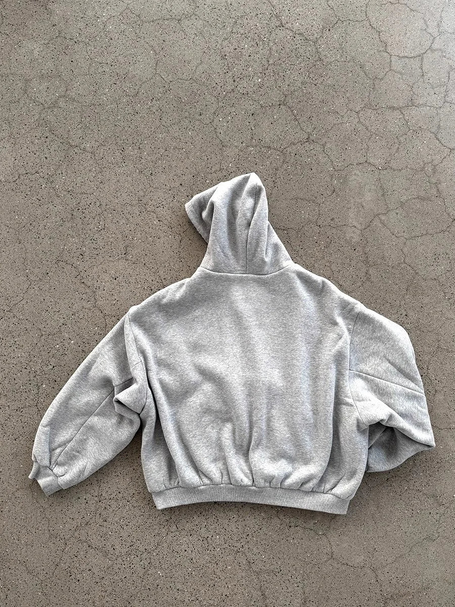 Men's Grey & Blue Check Hoodie