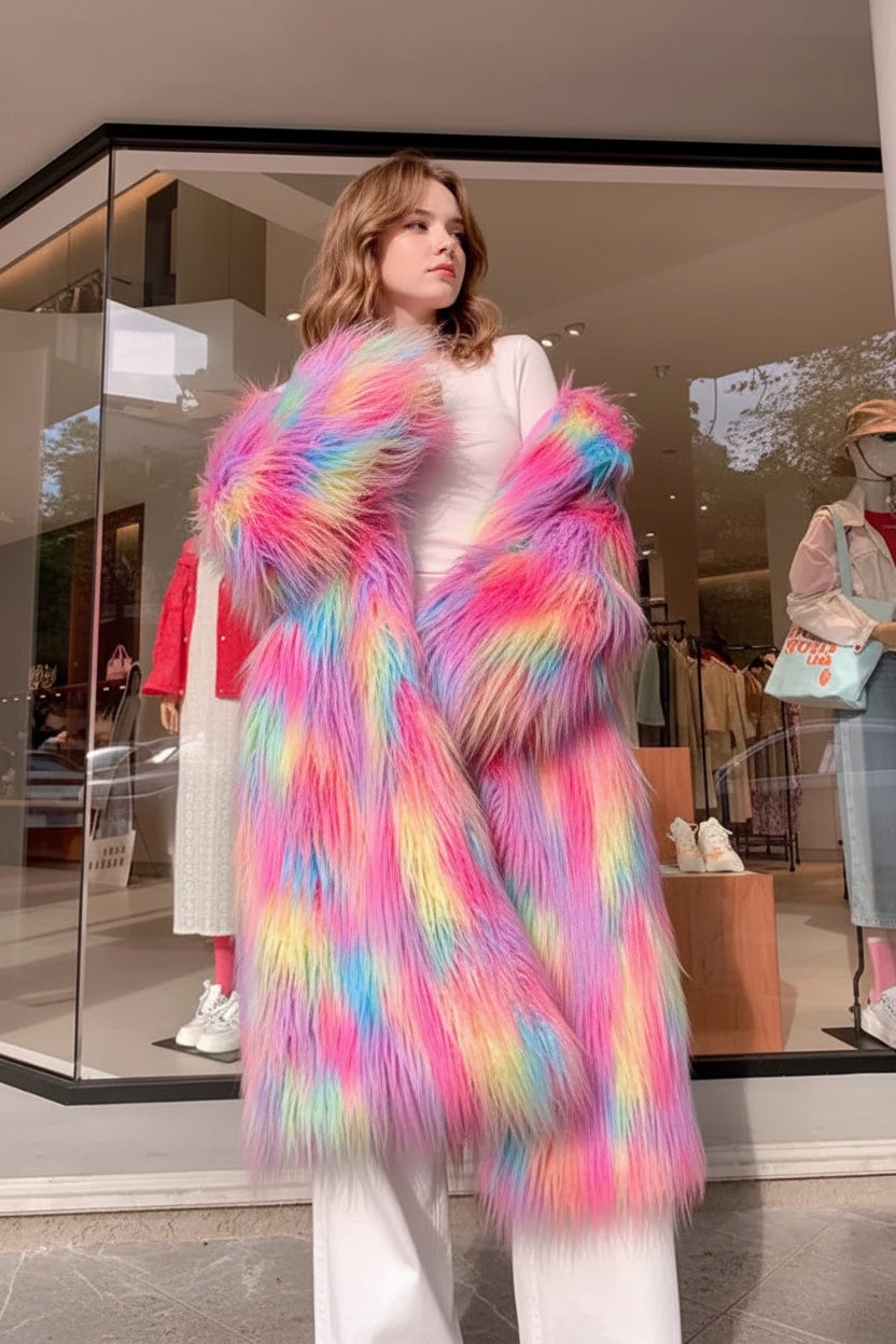 Multicoloured Yeti Coat
