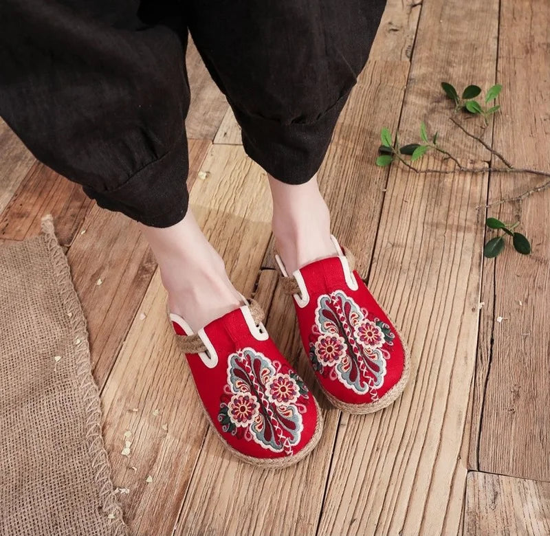 Embroidered Skull Espadrilles - Festigal