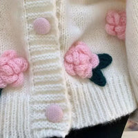 3D Flower Knit Cardigan - Festigal