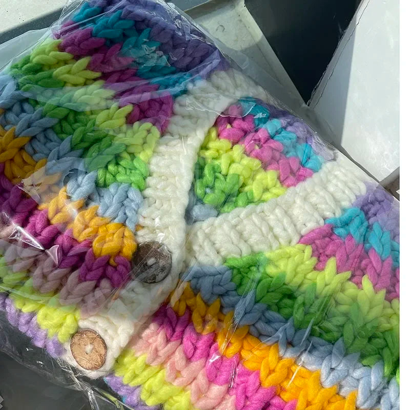 Rainbow Chunky Knit Sweater - Festigal