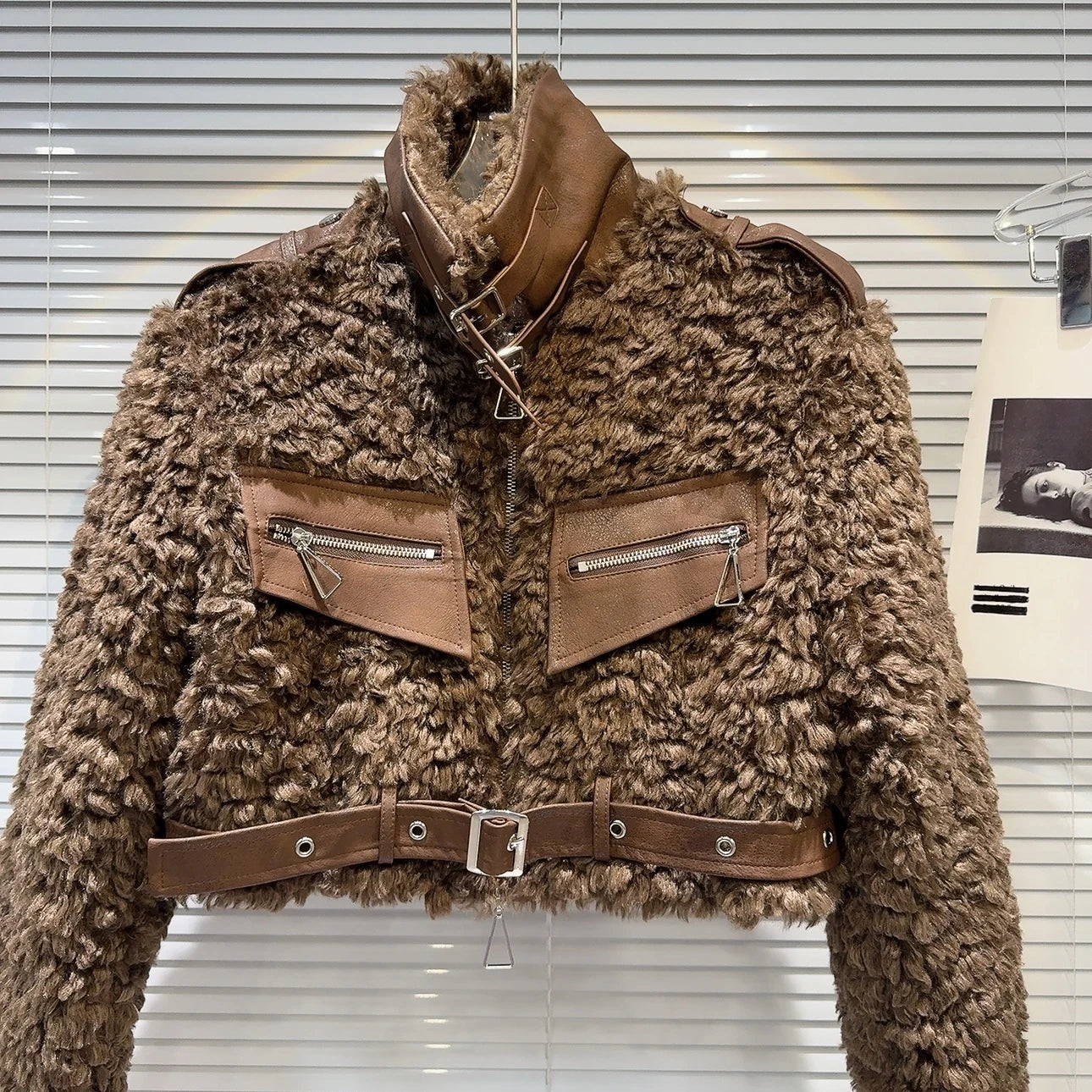 Faux Lambswool Cropped Jacket - Festigal