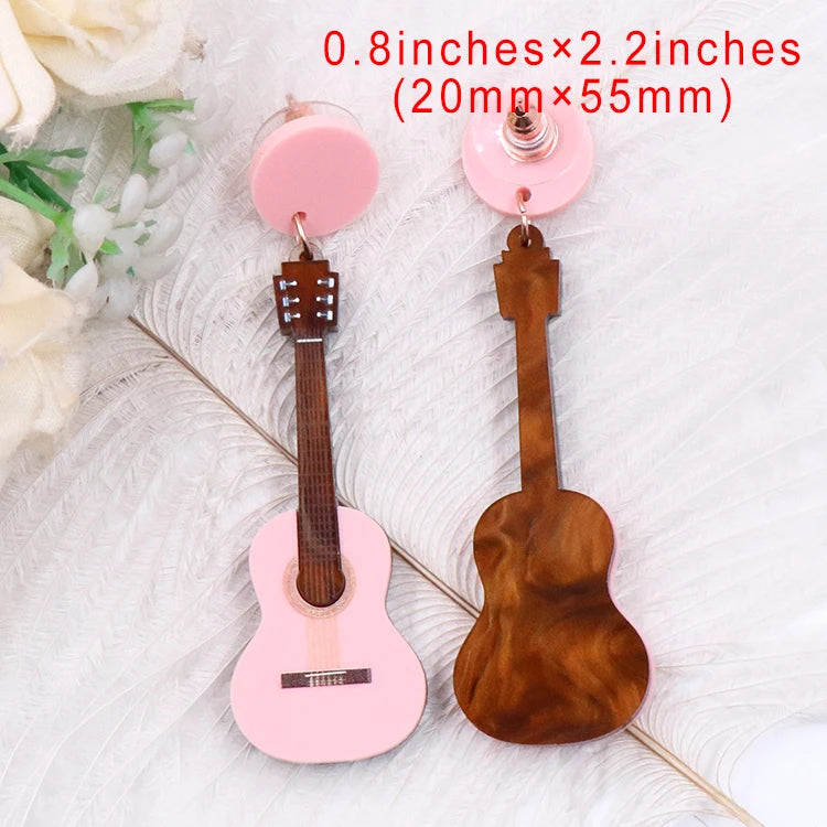 Acrylic Guitar Earrings - Festigal