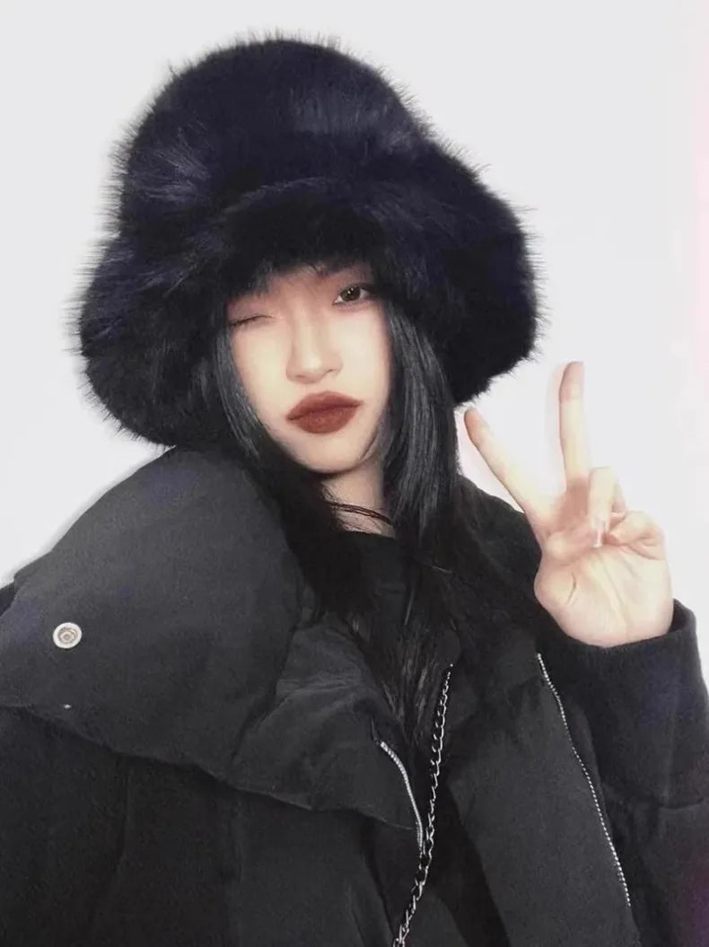 Faux Fur Bucket Hats - Festigal