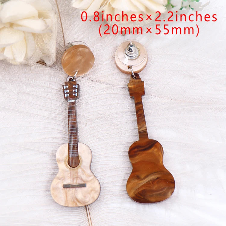 Acrylic Guitar Earrings - Festigal