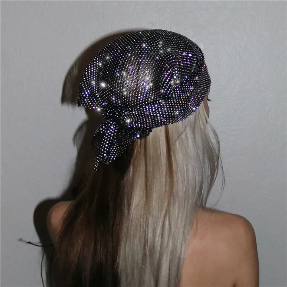 Rihanna Style Rhinestone Bandana - Festigal