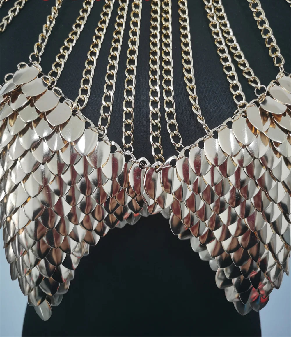 Mermaid Scale Chain Bra - Festigal