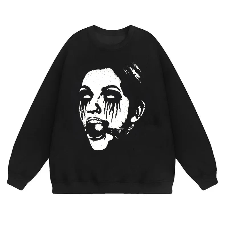 Grunge Abstract Face Jumper - Festigal