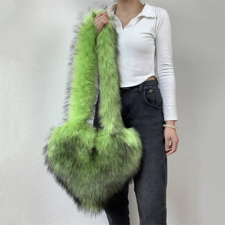 Faux Fox Heart Crossbody Bag - Festigal