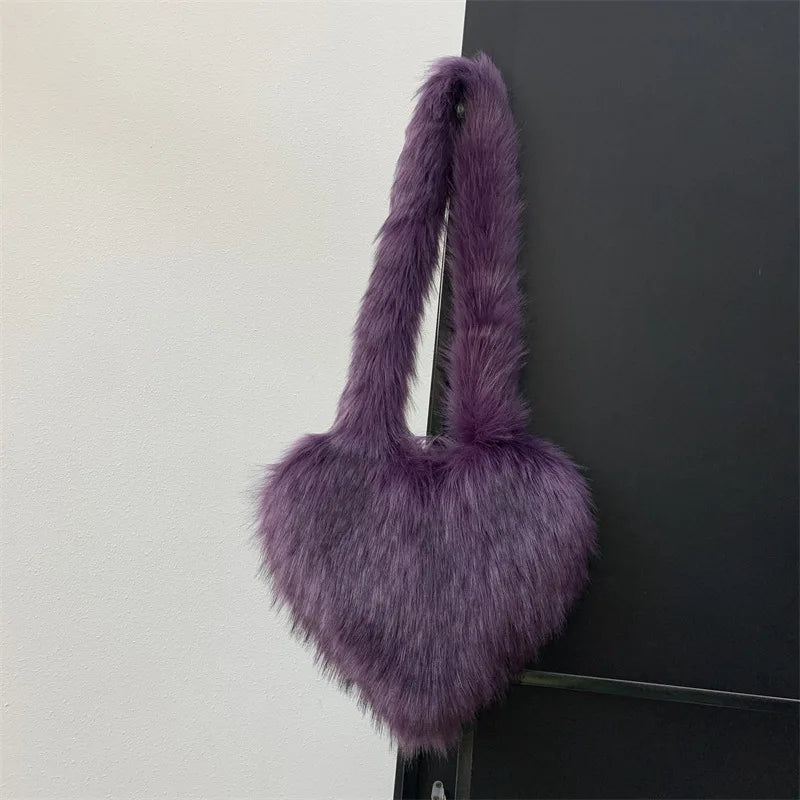 Faux Fox Heart Crossbody Bag - Festigal