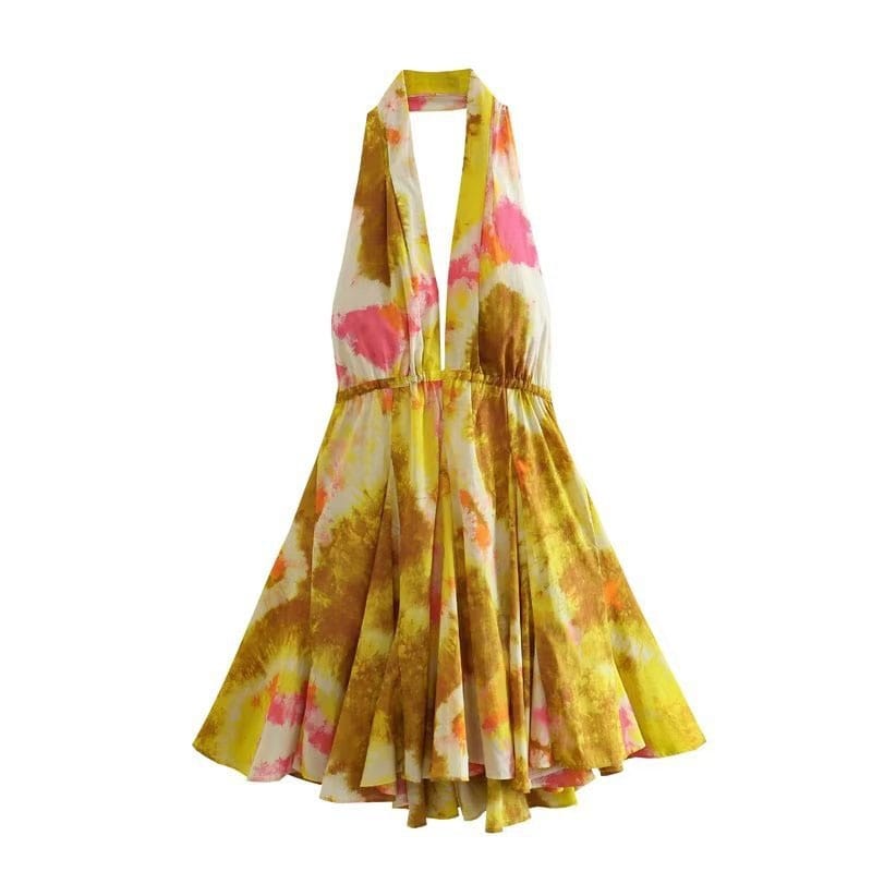 Marilyn Tie Dye Skater Dress - Festigal