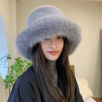 Faux Fur Bucket Hats - Festigal
