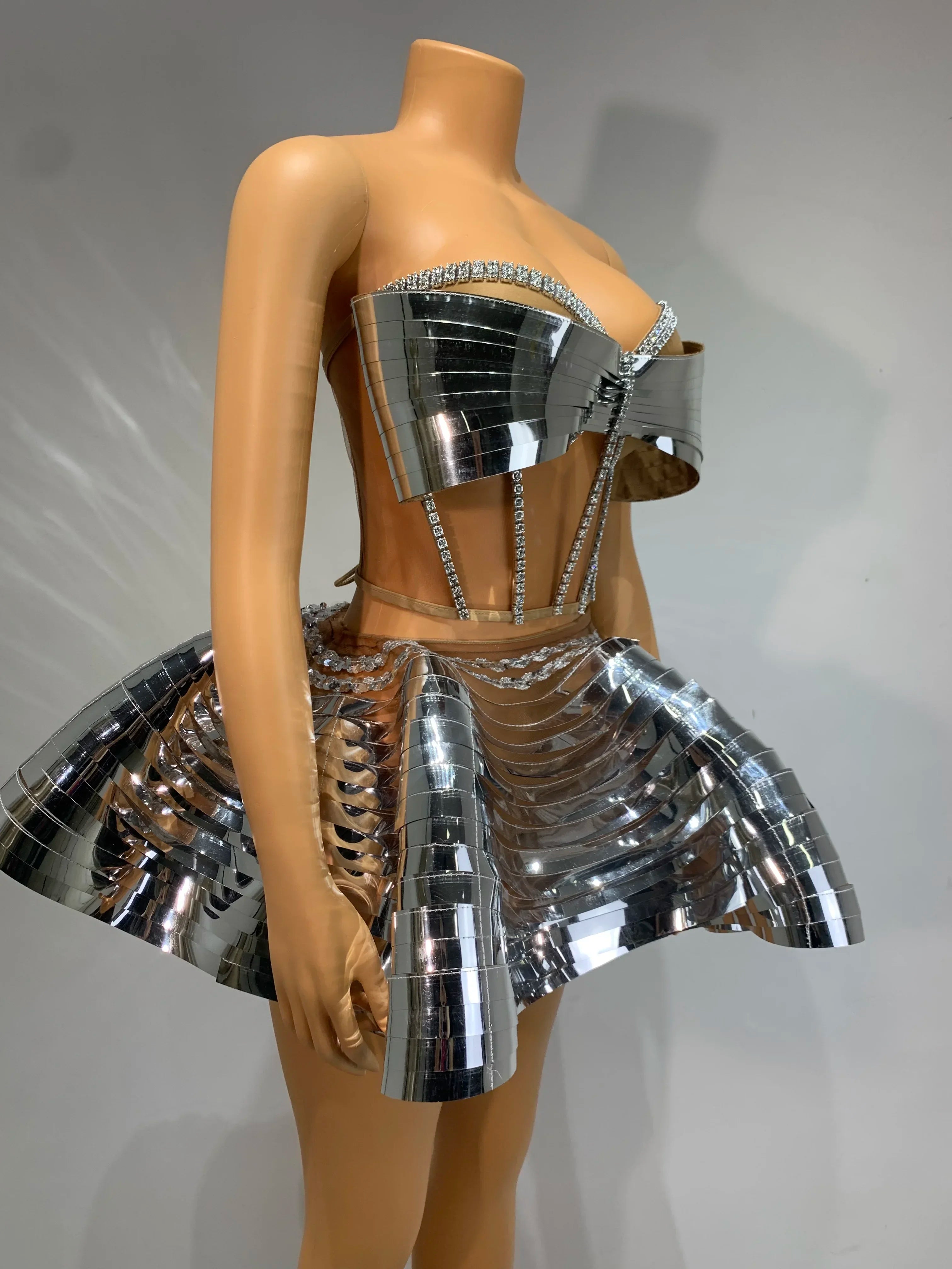 Futuristic Wave A-Line Dress