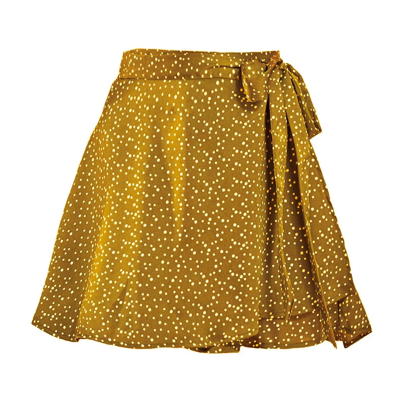 Satin Wrap Mini Skirt - Festigal