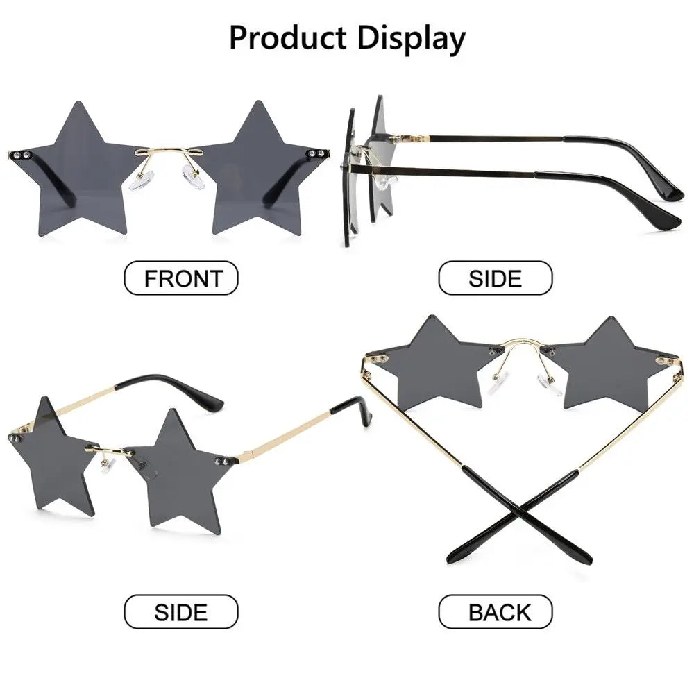 Rimless Star Shape Sunglasses - Festigal