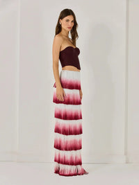 Gradient Top & Tassel Skirt Set