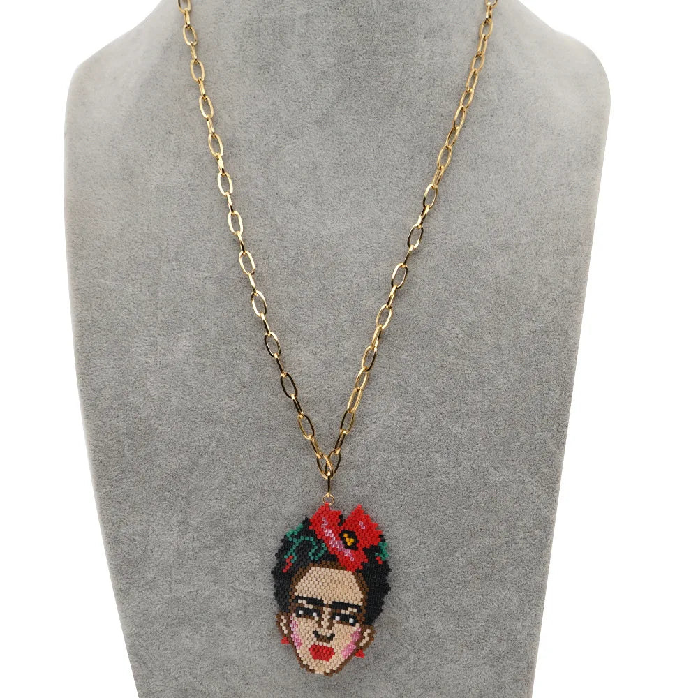 Frida Khalo Rice Bead Necklace - Festigal