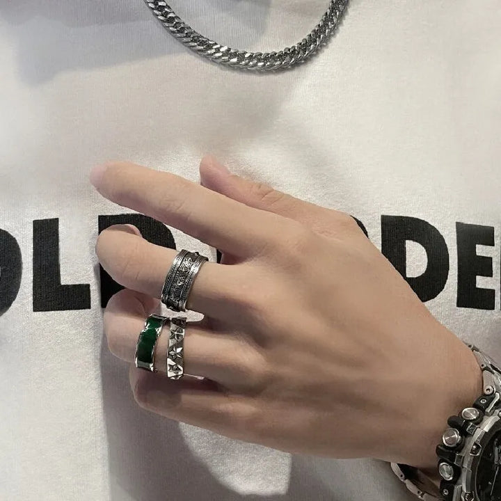 Sterling Silver Star Ring - Adjustable Unisex Festival Jewellery