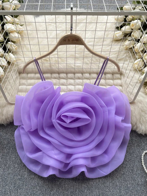 3D Rose Crop Top - Festigal