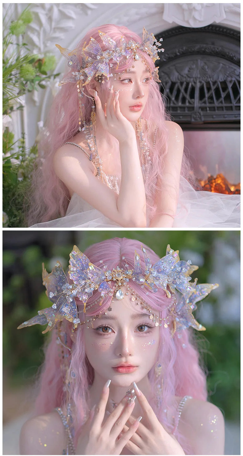 Fairy Crystal Crown & Ear Cuff Set