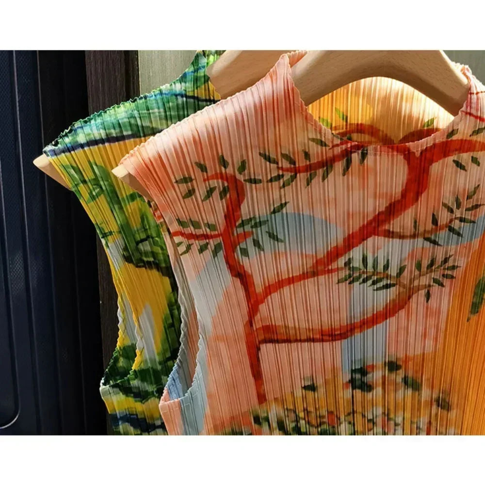 Chinese Pleated Tank Top - Festigal