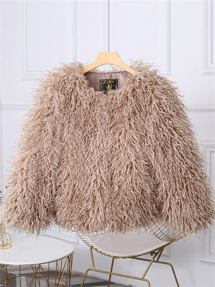 Shaggy Faux Fur Jacket - Festigal