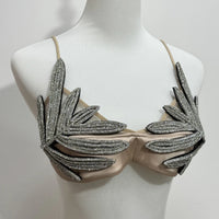 Leaf Rhinestone Bra - Festigal