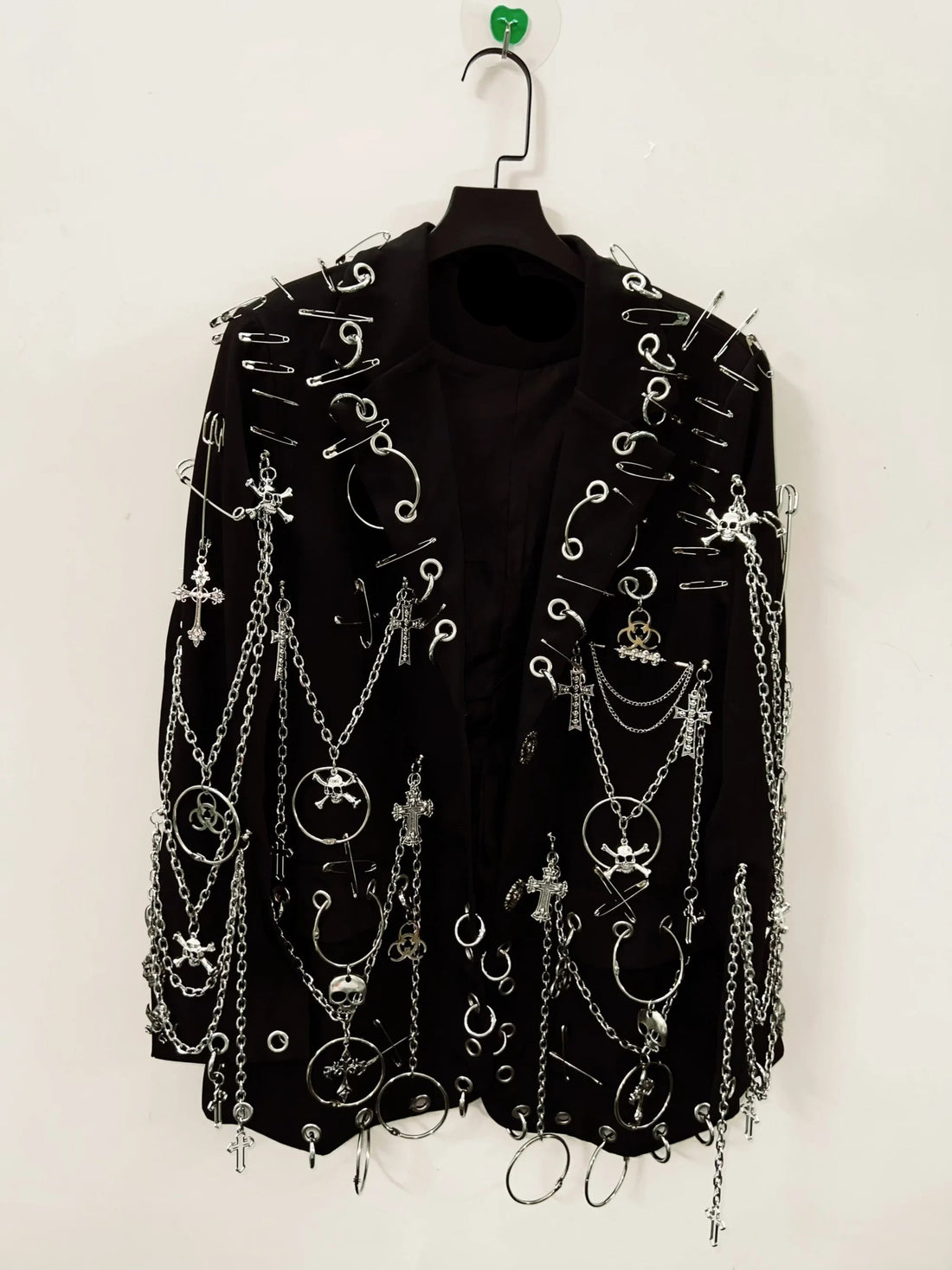 Embellished Metal Punk Blazer