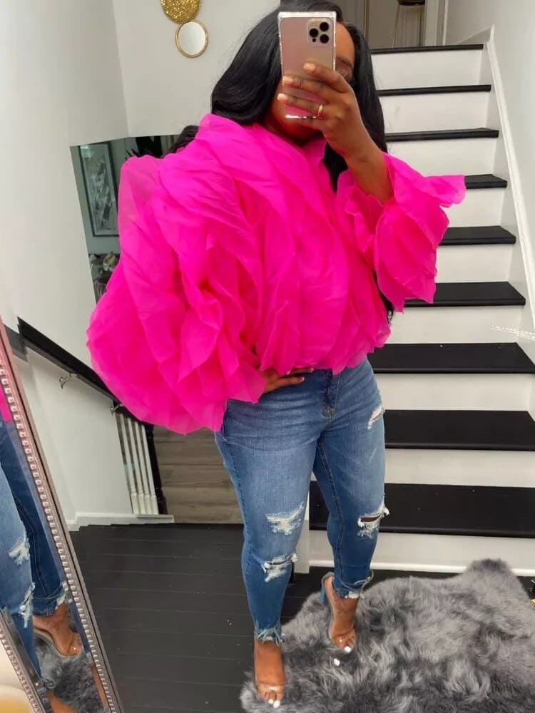 Exaggerated Chiffon Blouse - Festigal