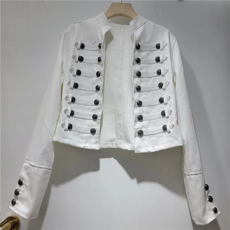 Retro Military Style Denim Jacket