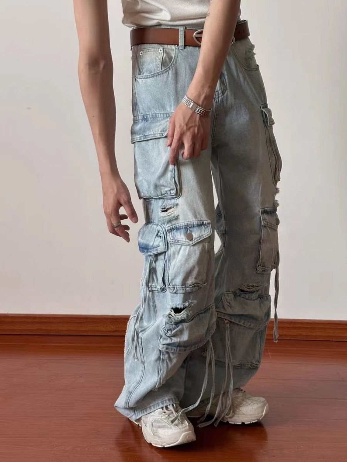 Heavy Duty Multi-Pocket Over Washed Cargo Pants - Festigal