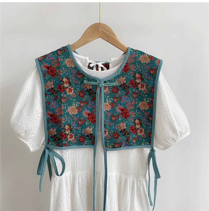 Embroidered Cropped Waistcoat - Boho Festival Layer