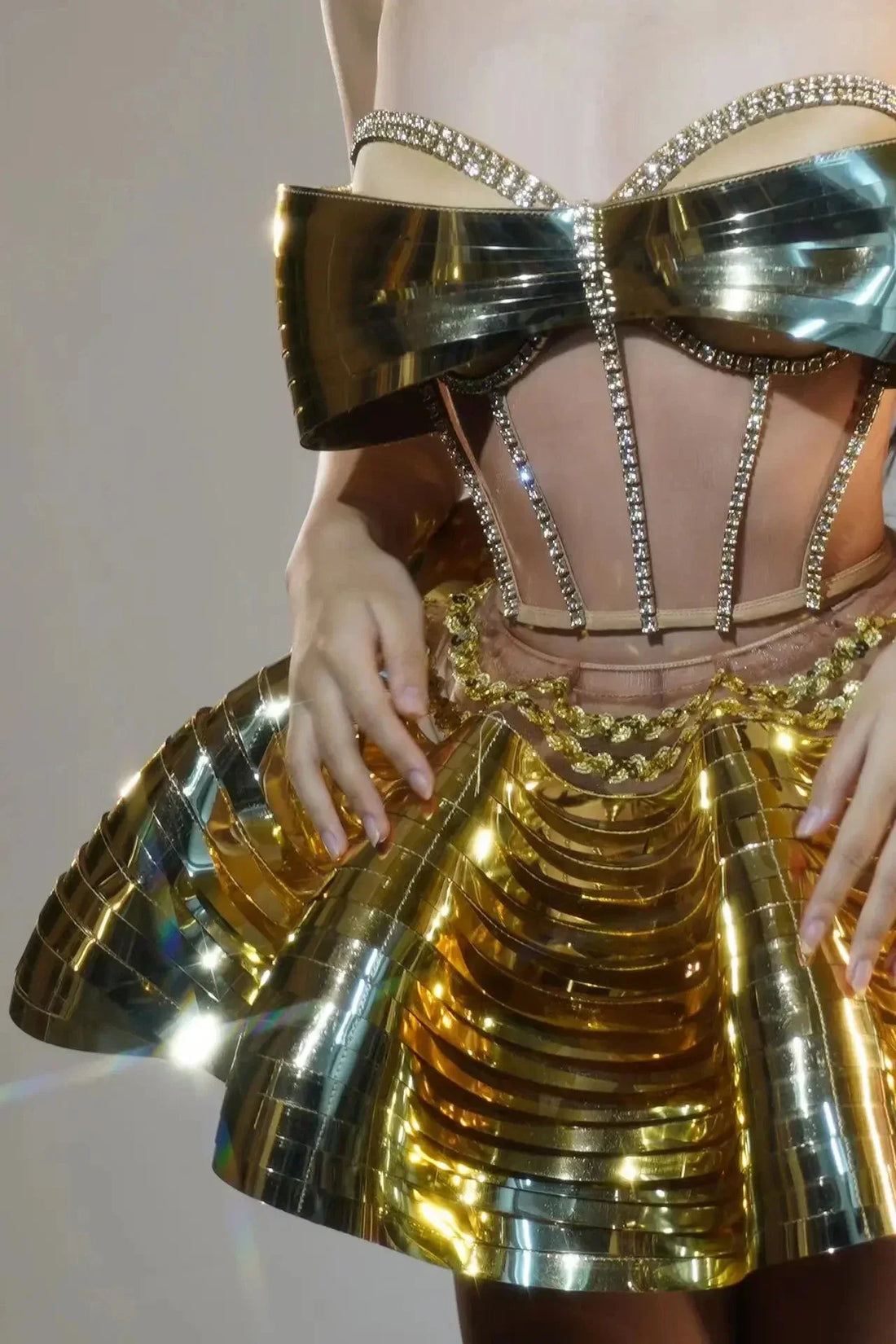 Futuristic Wave A-Line Dress