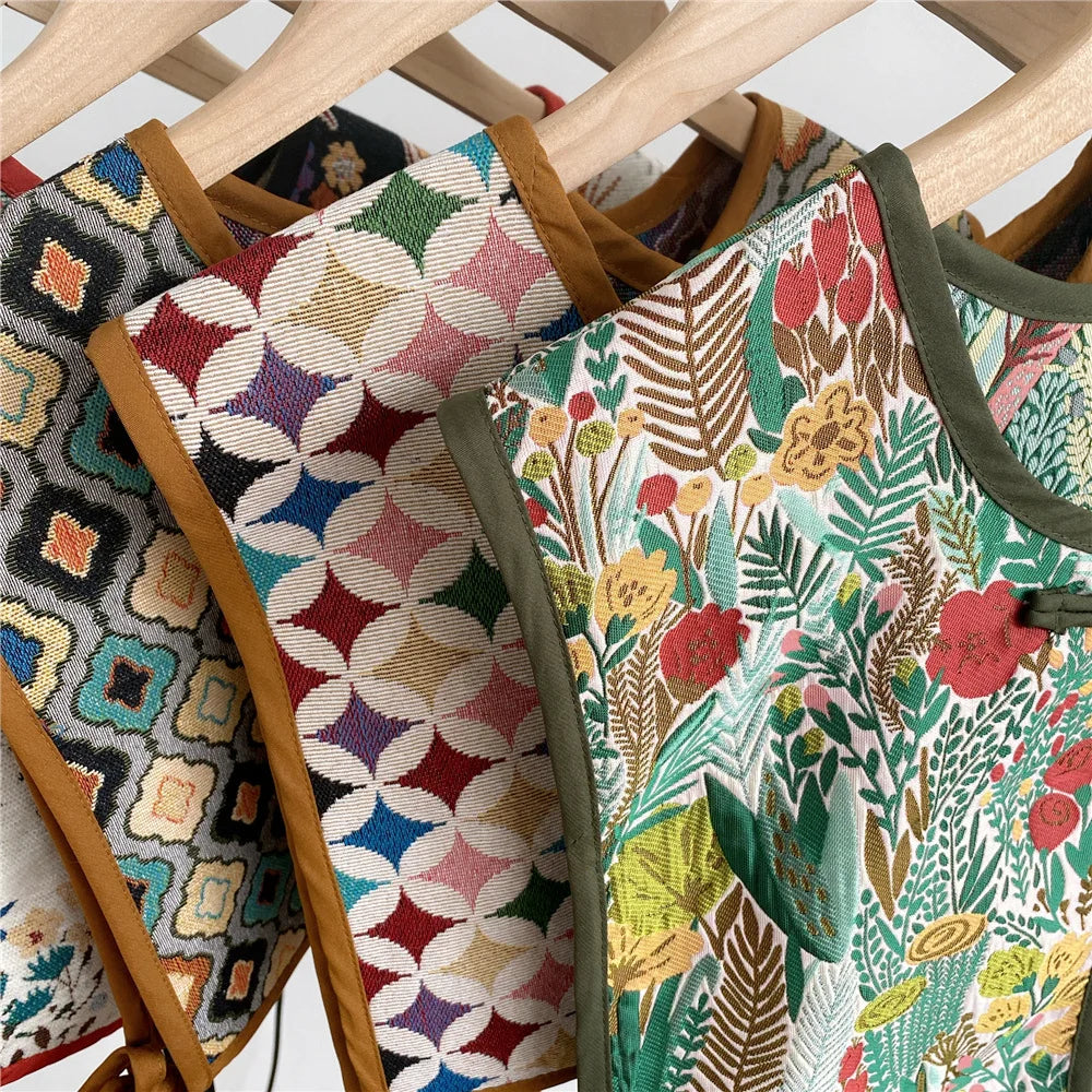 Embroidered Cropped Waistcoat - Boho Festival Layer