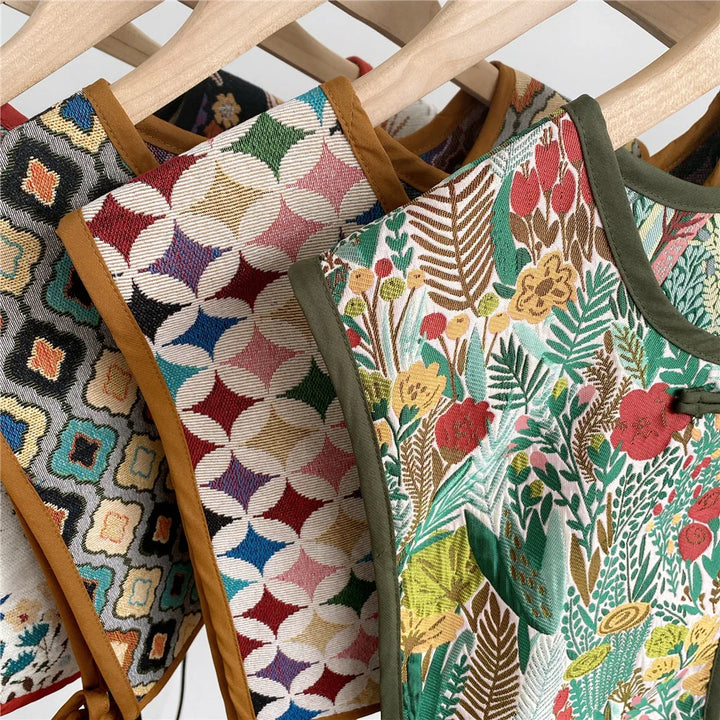 Embroidered Cropped Waistcoat - Boho Festival Layer