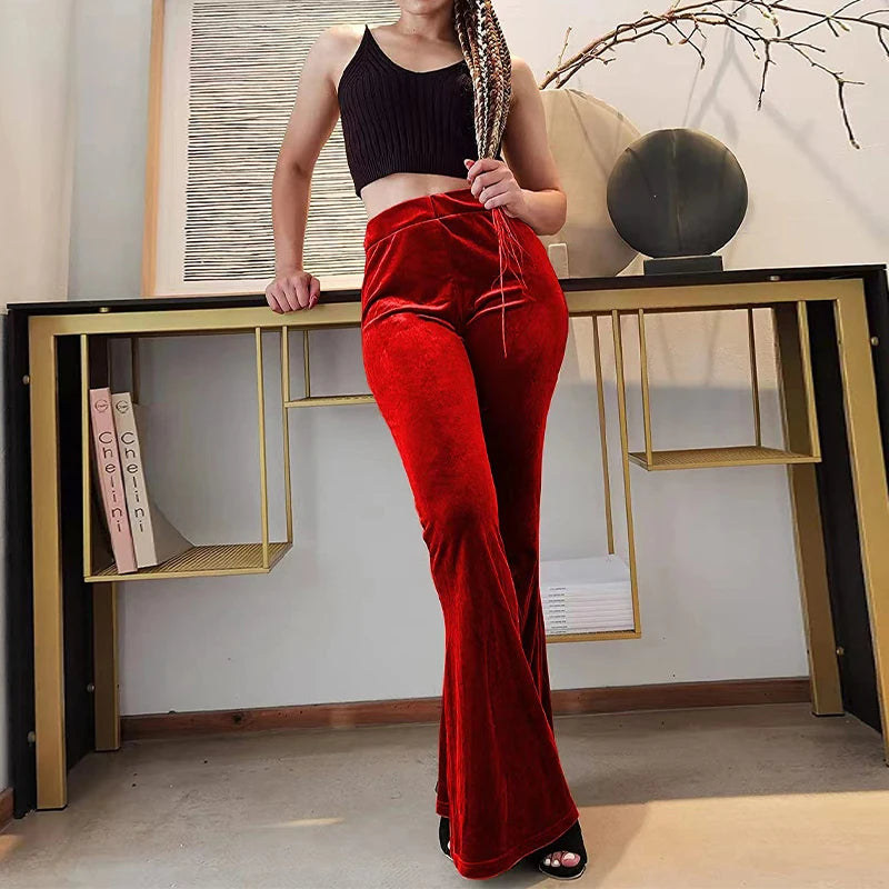 Flared Velvet Trousers - Festigal