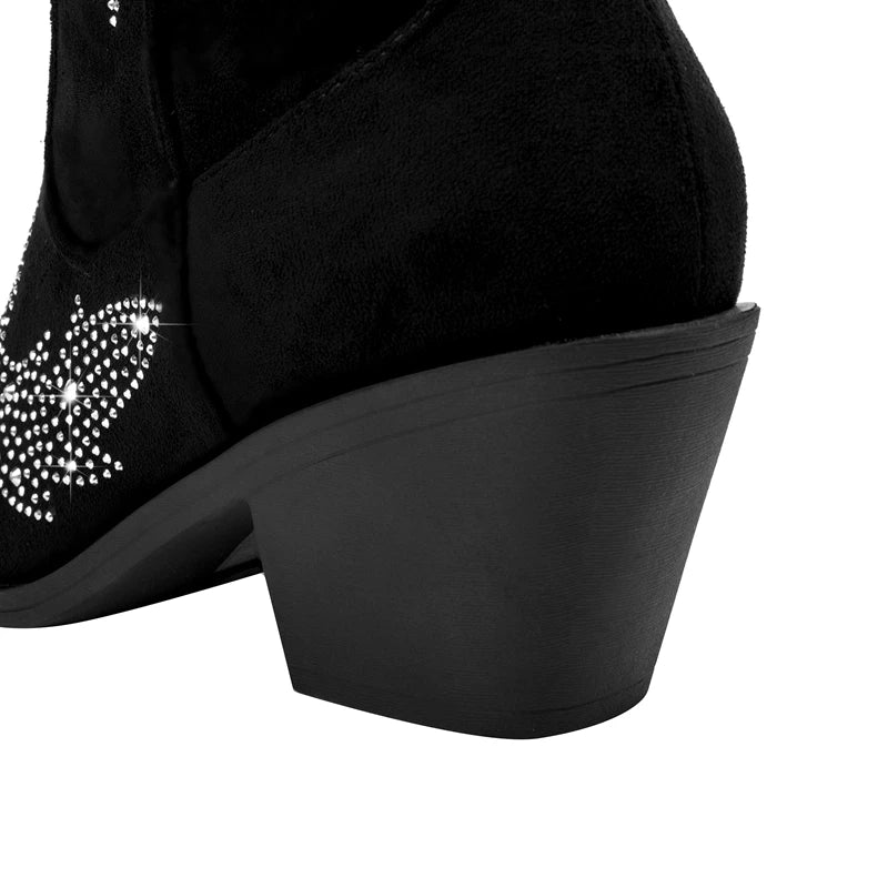 Rhinestone Maple Leaf Cowboy Boots - Festigal