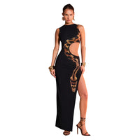Snake Cut Out Maxi Dress